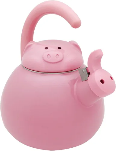 Miniatura 15 de UP ware - Hervidor de té silbante esmaltado en acero, tetera para estufa (1.6 cuartos de galón, manzana)