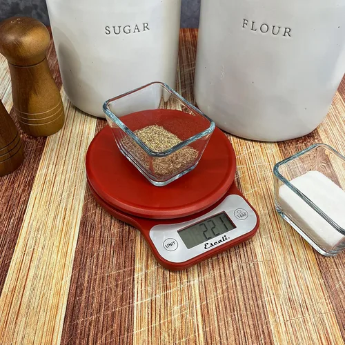 Miniatura 4 de Escali Telero - Báscula digital de alimentos, báscula de cocina de alta precisión para cocinar, hornear, control de porciones, preparación de Rojo