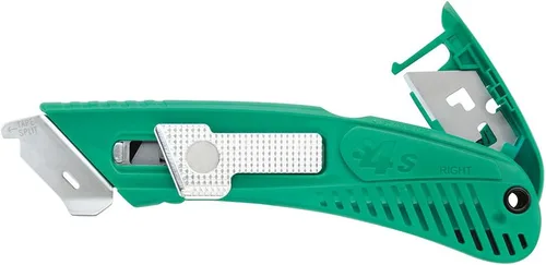 Miniatura 2 de Pacific Handy Cutter S4SR Cortador de seguridad autorretráctil con protector de metal fijo, divisor de cinta sin cuchillas, protector de acero