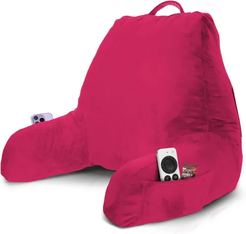 Miniatura 19 de Nestl Almohada de lectura para niños y adolescentes con espuma viscoelástica triturada, almohadas de respaldo para leer, ver y jugar, uso