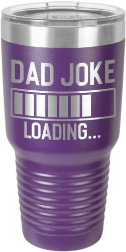 Miniatura 17 de Dad Joke Loading Maroon - Vaso de bebida de 30 onzas con popote y tapa superior deslizante Taza de viaje grabada con láser Comparar con Yeti
