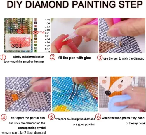 Miniatura 4 de Kits de pintura de diamantes 5D, paisaje natural, arte de diamantes para niños, pintura por número para adultos, 12 x 24 pulgadas, gran taladro