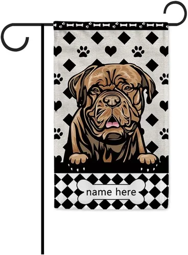 Miniatura 39 de Bandera personalizada de jardín para perro, lindo perro salchicha salchicha, lunares, búfalo, bandera a cuadros para decoración del hogar al aire