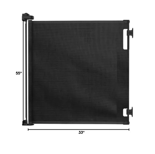 Miniatura 9 de Puerta retráctil para bebé Perma Child Safety 33 pulgadas de alto x 55 pulgadas de ancho, malla, para escaleras, puertas, perros, mascotas