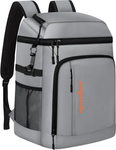 Miniatura 9 de Capolo - Mochila térmica con aislamiento a prueba de fugas para 36/45 latas, mochila térmica suave para camping, bolsa térmica para hielo, mochila