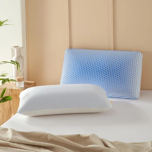 Miniatura 6 de Almohada Berklan Harmony para dormir con rejilla elástica hexagonal y núcleo de látex natural, funda transpirable de almohada de gran