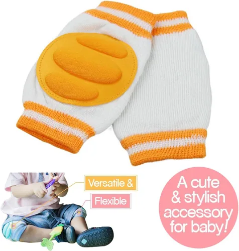Miniatura 3 de 3 pares de rodilleras para gatear Protector de seguridad ajustable transpirable impermeable, rodilleras elásticas para bebés, niños pequeños