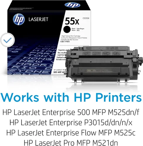 Miniatura 2 de HP CE255X 55X Cartucho original de LaserJet Toner, de alto rendimiento.