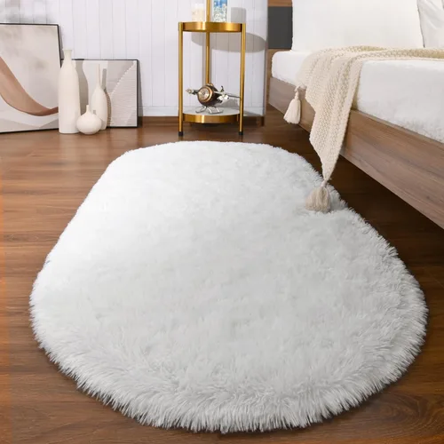Miniatura 26 de Softlife Alfombras Esponjosas para Dormitorio, Alfombra de Área Peluda Bonita para Niñas y Niños Habitación de Bebé Decoración del Hogar, 2 x 5 Pies