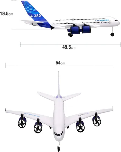Miniatura 8 de Avión RC A380 GoolRC, avión de control remoto de 2.4G y 3 canales, avión RC fácil de volar para principiantes, juguetes de modelo de planeador