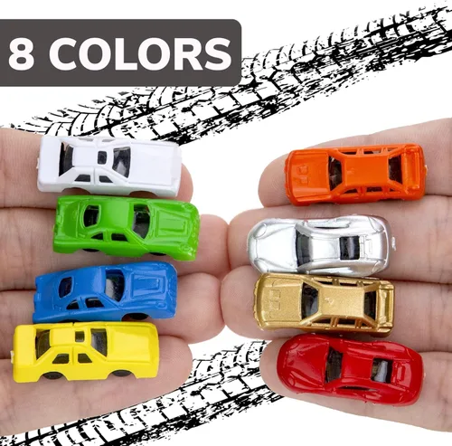 Miniatura 3 de Mini autos para niños – Juguetes de plástico para automóviles a granel – Rellenos de huevos de Pascua – 25 piezas de autos pequeños – Pequeños