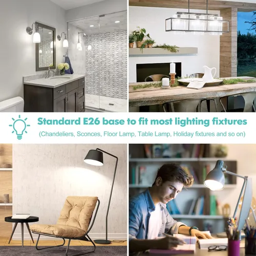 Miniatura 7 de Bombillas LED, bombillas LED A19 equivalentes a 100 W, 13 W, 4000 K, blanco neutro, 1500 lúmenes, no regulables, brillantes, E26 Edison, bombillas