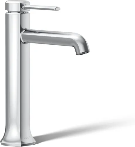 Miniatura 21 de KOHLER 27003-4K-BL - Grifo de baño alto de un solo mango con montaje de drenaje emergente, grifo de lavabo de baño de un agujero, 1.0 gpm, negro