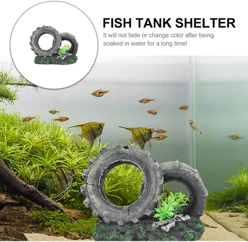 Miniatura 4 de DOITOOL Escondite de peces y camarones, decoración de coches, accesorios de escritorio, escondite de peces, escondite de acuario, decoración
