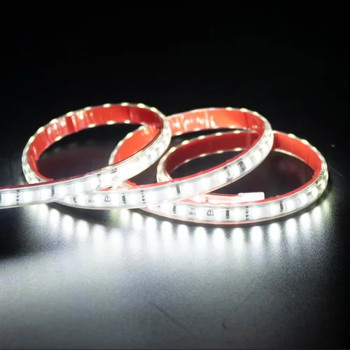 Miniatura 14 de Tira de luces LED AC 110V 2 metros blanco cálido 3000K SMD 2835 cinta LED cortable 6.56 pies adhesiva IP67 impermeable 120 voltios 2M