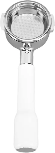 Miniatura 6 de GLOGLOW Portafiltro de café sin fondo, filtro de una sola capa duradero sin fondo, mango de filtro de café para oficina (tipo C2 plástico blanco)