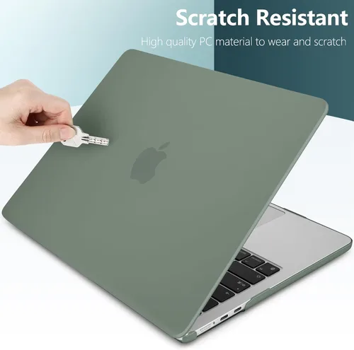 Miniatura 4 de TWOLSKOO Funda compatible con M4 MacBook Air de 15 pulgadas versión 2025-2023 M4 A3241 M3 A3114 M2 A2941, carcasa rígida de plástico, protector