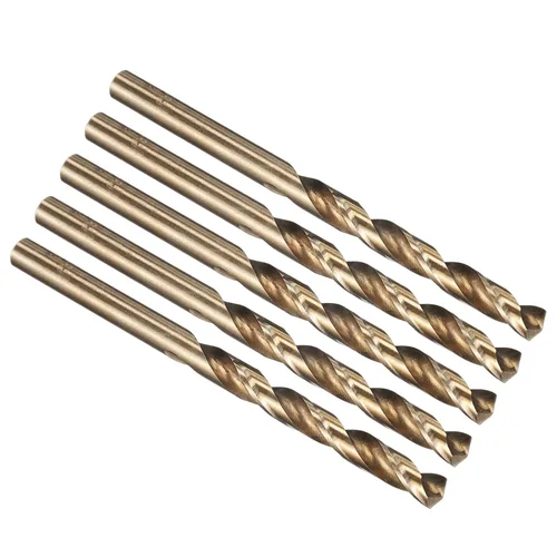 Miniatura 96 de PATIKIL Broca Jobber de 0.039 in, vástago recto M35 cobalto 5% acero de alta velocidad 135° acabado dorado para metal duro de acero inoxidable - 2