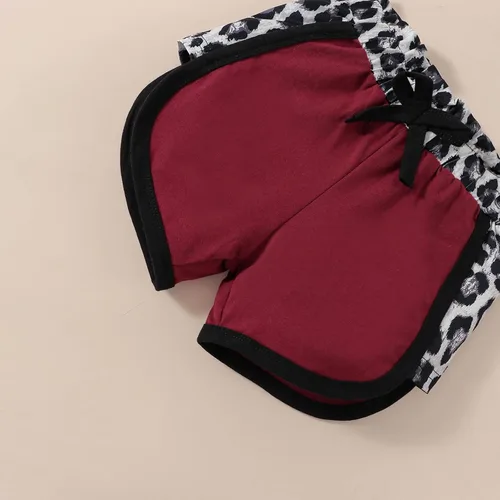 Miniatura 32 de Ropa de verano para niña, camiseta de manga corta para bebé, pantalones cortos, estampado de leopardo, camuflaje, de 18 meses a 6 años
