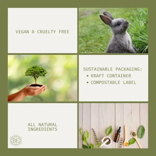 Miniatura 3 de Barra de loción vegana Bajo desperdicio - Todo natural - Embalaje compostable - Etiqueta compostable - No tóxico (mezcla de insectos con citronela)