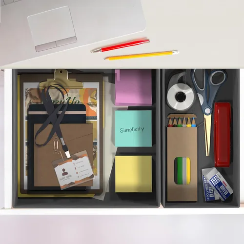 Miniatura 6 de Simple Houseware Organizador de Cajón de Ropa Interior para Lencería/Ropa Interior/Sostén/Bragas/Calcetines/Mameluco, Juego de 6, Gris Oscuro