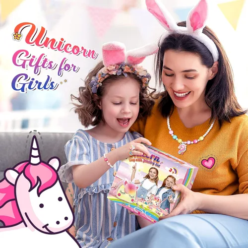 Miniatura 3 de SYOKZEY Regalos de unicornio para niñas, juguetes de unicornio regalos para niñas de 3, 4, 5, 6, 7, 8 años, juegos de joyas para niñas, regalos