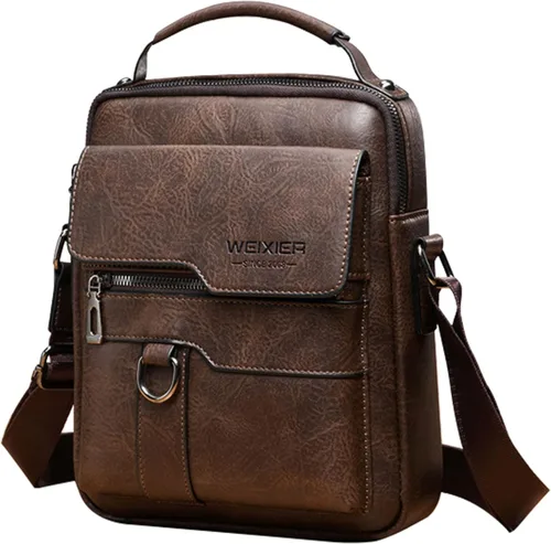 Miniatura 7 de Bolsa de mensajero para hombre, de piel sintética, bolsa de hombro, bolsa de viaje, bolso de hombre, bolso casual, bolsa de mano con personalidad