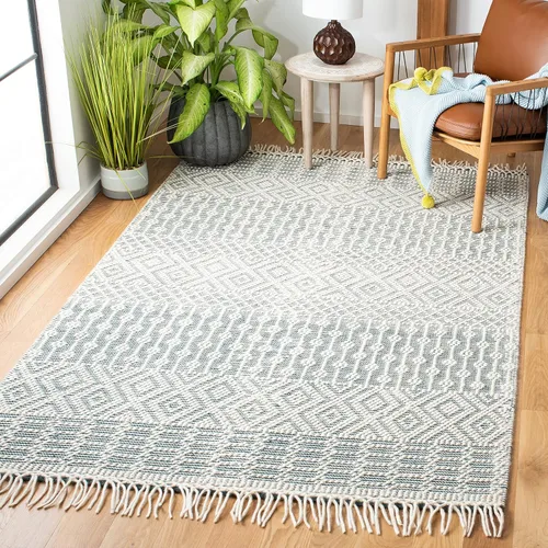 Miniatura 31 de SAFAVIEH Natura Collection - Alfombra decorativa de 2 x 3 pies, color marfil, con flecos de lana marroquí bohemia, hecha a mano, ideal para zonas