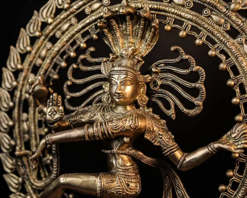 Miniatura 8 de SHIVAJIARTS Dancing Shiva Nataraja Estatua grande, estatua de Shiva Natraj bailarín, escultura de latón de 22.0 in, escultura de señor Shiva
