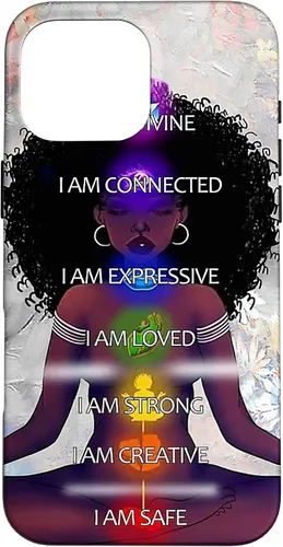 Miniatura 19 de Black Women Chakra Connected Expressive Strong Curly Hair Case for iPhone 17