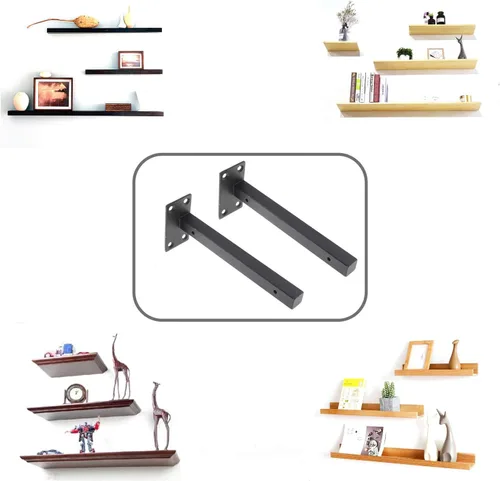 Miniatura 6 de Soportes de estante resistentes, soportes flotantes para estantes, estantes decorativos montados en la pared, soporte para colgar en la pared