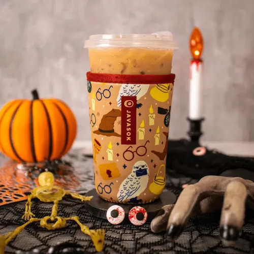 Miniatura 4 de Sok It JavaSok Funda aislante de neopreno para tazas de café helado y soda fría (Horcrux, mediano: 22-28 oz)