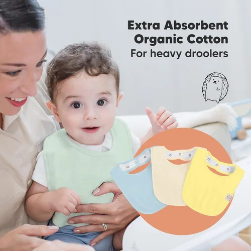 Miniatura 9 de KeaBabies Paquete de 8 baberos orgánicos para bebés para niñas y niños y paquete de 8 baberos orgánicos para bebés para niñas y niños, baberos