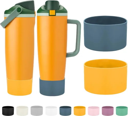 Miniatura 38 de Mity rain 2 piezas de botas protectoras de silicona para botellas y vasos FreeSip Sway de Owala de 30 oz y 40 oz - Accesorios para owala, mejora