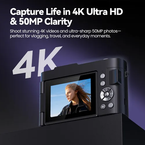 Miniatura 2 de Cámara digital 4K para fotografía y vlogging: cámaras de 50MP para video - cámara de foto con zoom 16X, regalos de cámara digital para adolescentes