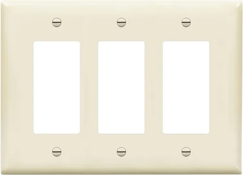 Miniatura 16 de ENERLITES Placa de pared decorativa para interruptor de luz o tomacorriente, acabado brillante, tamaño 3-Gang 4.50" x 6.38", policarbonato Negro