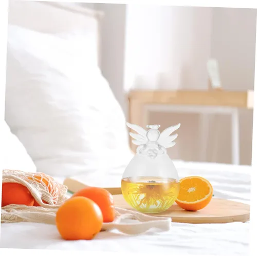 Miniatura 7 de Vaso de cristal de jugo de ángel Botella de agua de vidrio Contenedor de agua transparente Vaso para beber Taza de leche decorativa Taza de agua