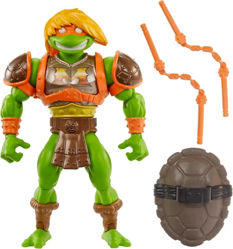 Miniatura 9 de Masters of the Universe Origins Turtles of Grayskull Skeletor Figura de Acción Articulable de Juguete, Tortugas Ninja Mutantes Adolescentes y Motu