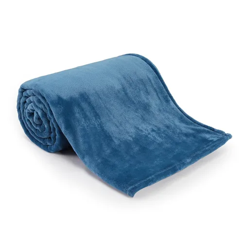 TILLYOU Manta de forro polar para niños pequeños, 60 x 80 pulgadas, suave y cálida, para niños y niñas, color azul oscuro