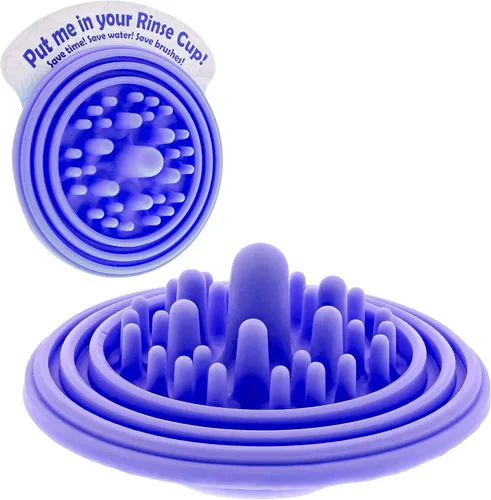Miniatura 13 de Paint Puck Limpiador de pinceles (paquete de 3, negro) - Inserto de silicona reutilizable con succión y protuberancias para limpiar pinceles