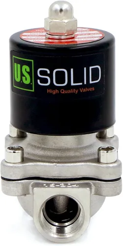Miniatura 3 de U.S. Solid 1" válvula electromagnética eléctrica de latón 110V CA normalmente cerrada aire no potable aceite de agua diesel