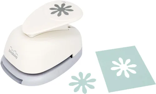 Bira - Punzón de acción con palanca de margaritas de 1.5 pulgadas para manualidades de papel, álbumes de recortes, tarjetas de arte