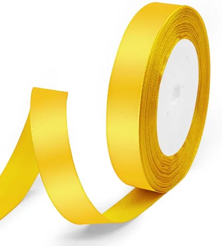 Miniatura 50 de Cinta de satén de 5/8" x 100 yardas - Cinta de seda naranja otoñal con carrete - Ideal para envolver regalos, ramos florales, manualidades