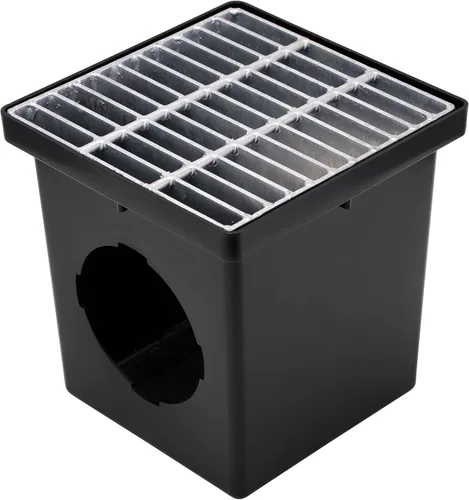 Miniatura 4 de NDS 1211G* Rejilla de drenaje cuadrada para lavabo, diseño de diamante, se adapta a drenaje de lavabo de 12 pulgadas, elevadores y adaptador de Negro