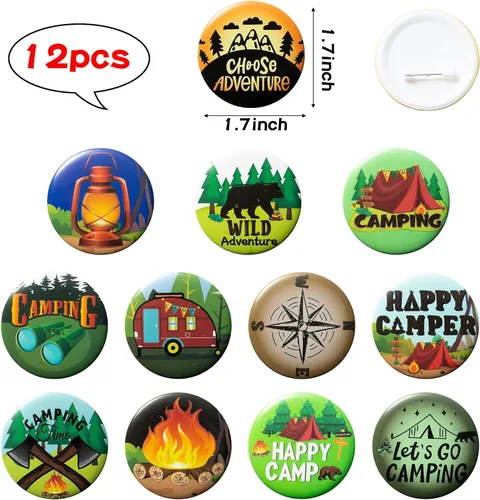 Miniatura 3 de ANGOLIO Kit de recuerdos de fiesta de campamento de verano, 84 piezas, regalos de fiesta de campista, pulseras de silicona, calcomanías, llaveros