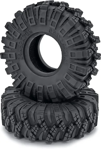 Miniatura 5 de MOHERO - 4 neumáticos de goma de 1.0 pulgadas, neumáticos de rueda 1.0 de 2.441 x 0.866 in para Axial SCX24 90081 AXI00001 002 004 005 006 RC