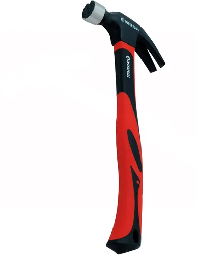 Miniatura 2 de INTERTOOL Martillo de garra de 16 onzas / 1 libra para enmarcar, clavos, carpintería, cara fresada y mango de fibra de vidrio antideslizante que