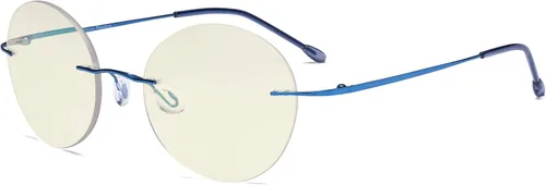 Miniatura 15 de Eyekepper Gafas progresivas sin marco, multienfoque, lectores con filtro de luz azul, redondas, retro, lentes de lectura para hombres y mujeres