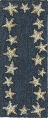 Miniatura 54 de Liora Manne CAPR5163633 - Alfombra costera para interiores y exteriores, color azul marino, 2 pies x 5 pies Cuerdas Navy