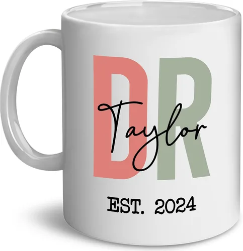 Miniatura 14 de Taza personalizada de realidad – Taza personalizada con nombre para graduación de doctorado, regalo de médico, divertida y perfecta para cumpleaños